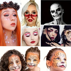 Face Painting Kit With Stencils Cosplay Makeup Palette
