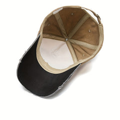 Unisex Baseball Cap Outdoor Casual Retro Ripped Cap