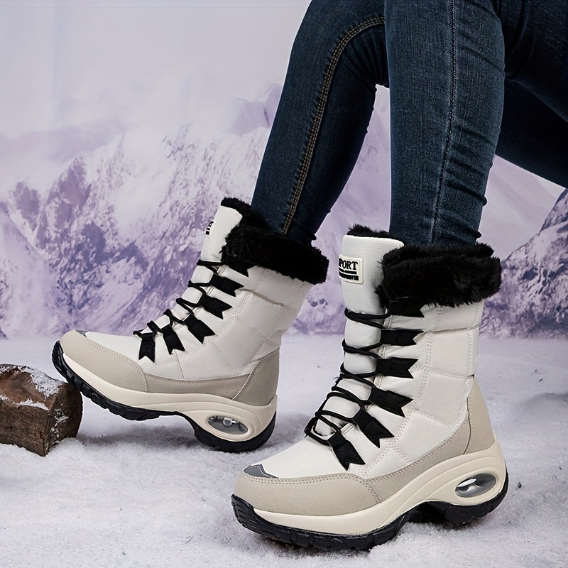 Women's Warm Fleece Hiking Boots Non-slip Thick Bottom Shoes