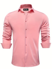 Men's Wrinkle Long Sleeve Button Down Shirt