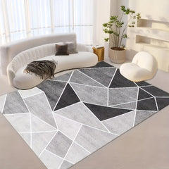 Large Modern Geometric Area Rug Soft Washable Waterproof Anti Slip Carpet