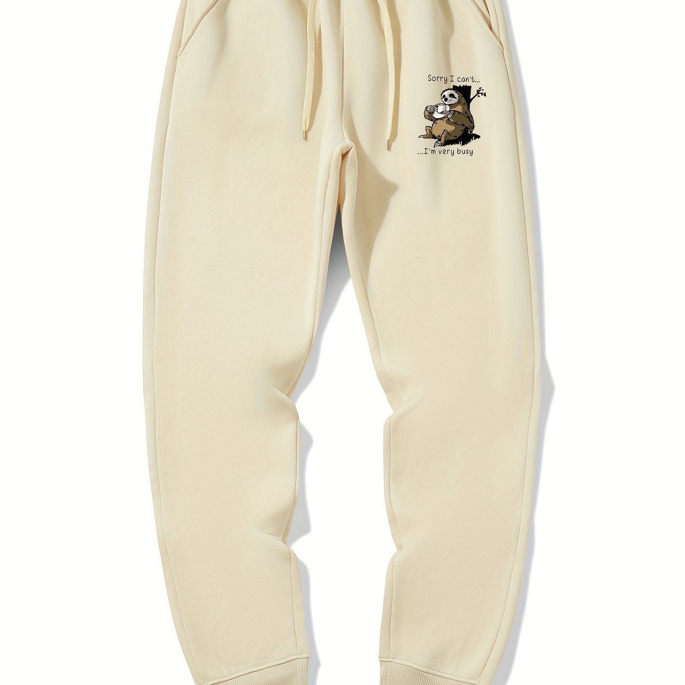 Panda Print Men's Drawstring Sweatpants