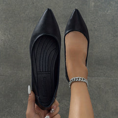 Women's Pointed Toe Ballet Flats Slip On Shoes