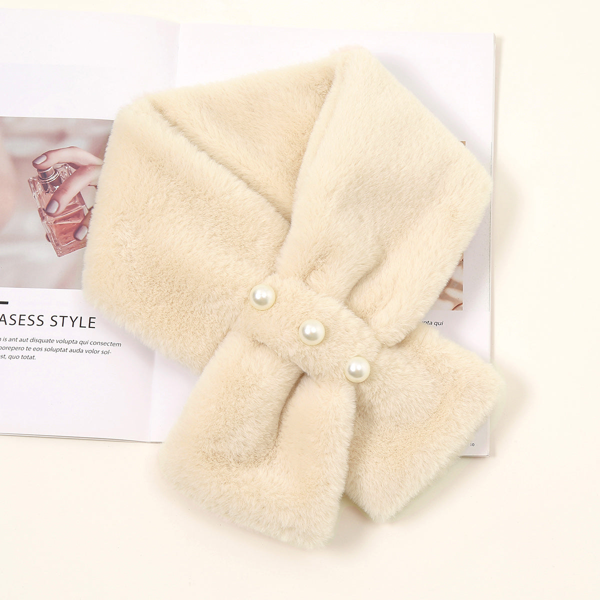 Soft Pearl Knit Scarf