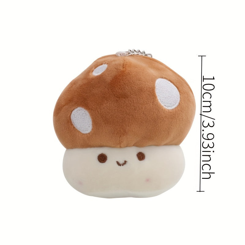 Mushroom Plush Toy Keychain Doll Couple Bag Pendant Plush Doll