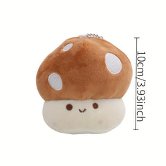 Mushroom Plush Toy Keychain Doll Couple Bag Pendant Plush Doll