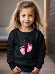 Girls Feet Pattern Crew Neck Sweatshirt For Spring Fall Christmas Gift