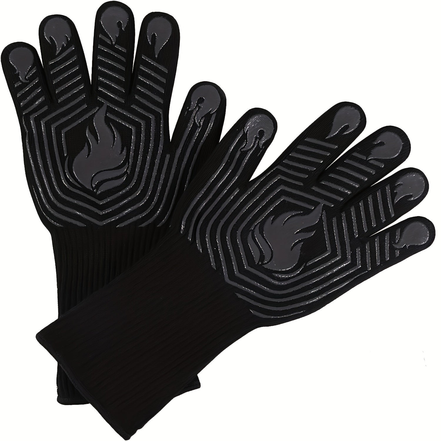 1pc Heat Resistant BBQ Gloves 1472 F Fireproof Mitts Silicone Non Slip Washable