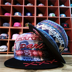 Boho Letter Embroidered Baseball Cap Snapback Hat