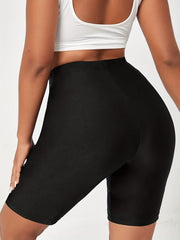 Women's Plus Solid High Rise Skinny Short