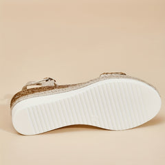 Women's Wedge Espadrille Sandals Ankle Strap Platform Slingback Sandals