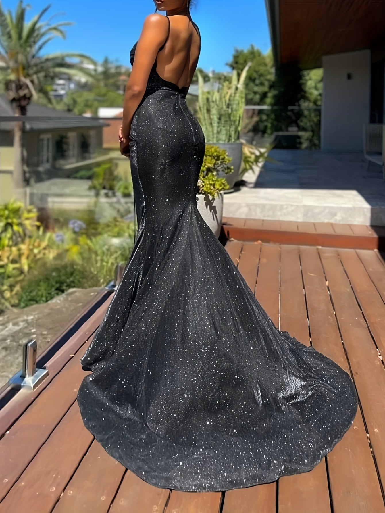 Solid Shinny Floor Length Bridesmaid Dress