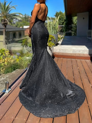 Solid Shinny Floor Length Bridesmaid Dress