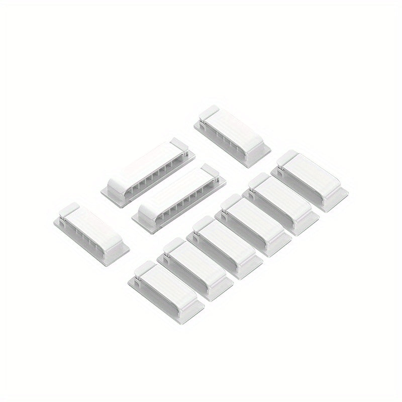 10PCS Cable Management Clips Cord Organizers for Office & Desk