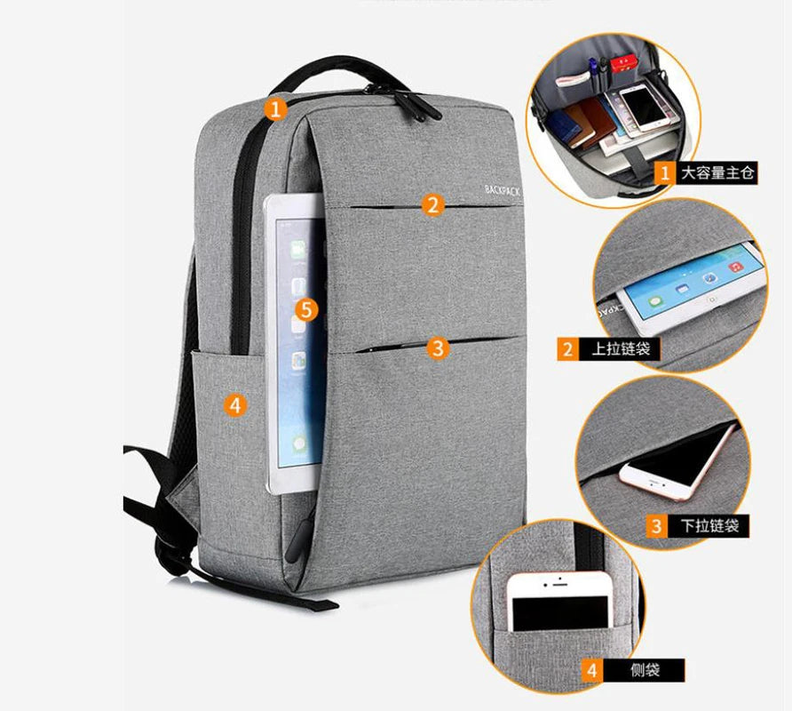 15.6 Inch Laptop Backpack,Waterproof School Bag with Charging Interface