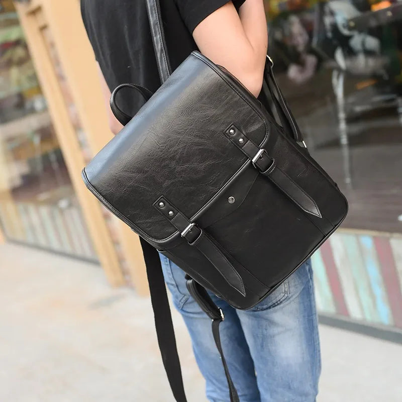 15.6 Inch Waterproof Vintage Laptop Bag for Men