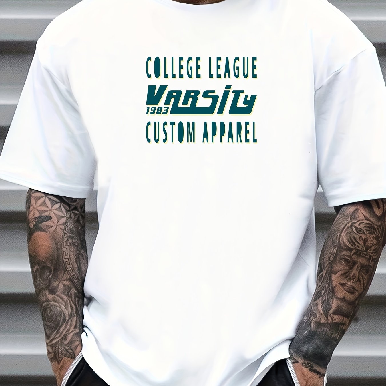Men's Graphic Crew Neck T-shirt for Summer Vacations