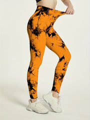 High Waist Tie Dye Leggings Seamless Workout Pants for Women