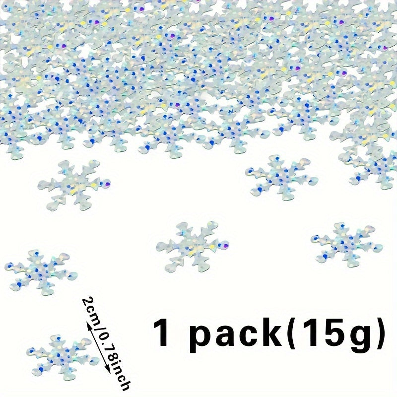 15g Laser Christmas Snowflake Sequins Home Decoration