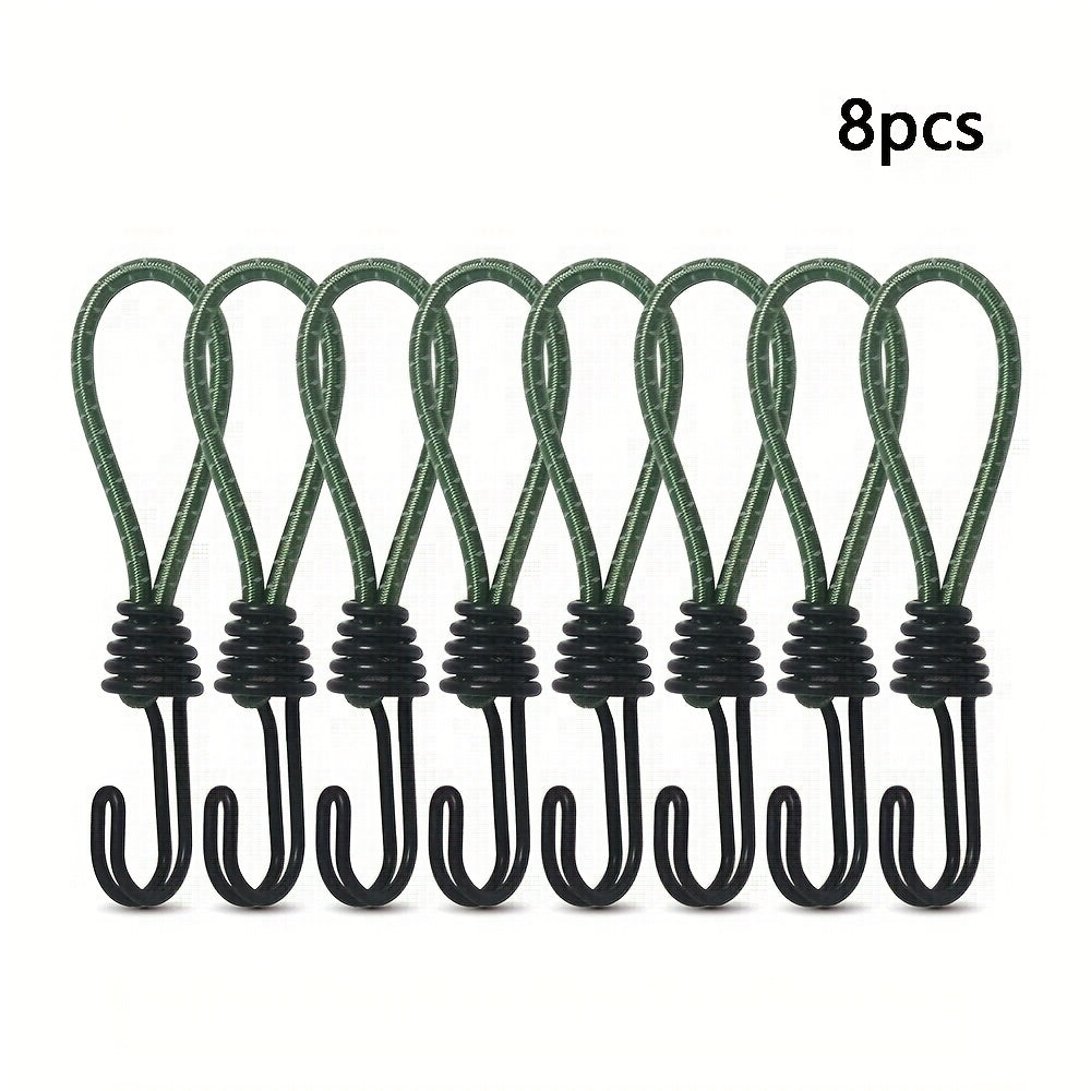 8pcs Camping Tent Elastic Rope Hook Bundle Canopy Accessories