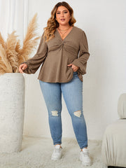 Twist Front Long Sleeve Top