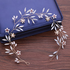 Wedding Hair Accessories Flowers Pearls Bridal Jewelry Headdress