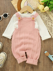 Baby Knit Suspender Romper Overalls