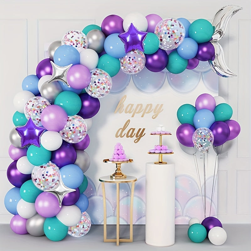 119 Pcs Mermaid Tail Balloon Chain for Birthday Party