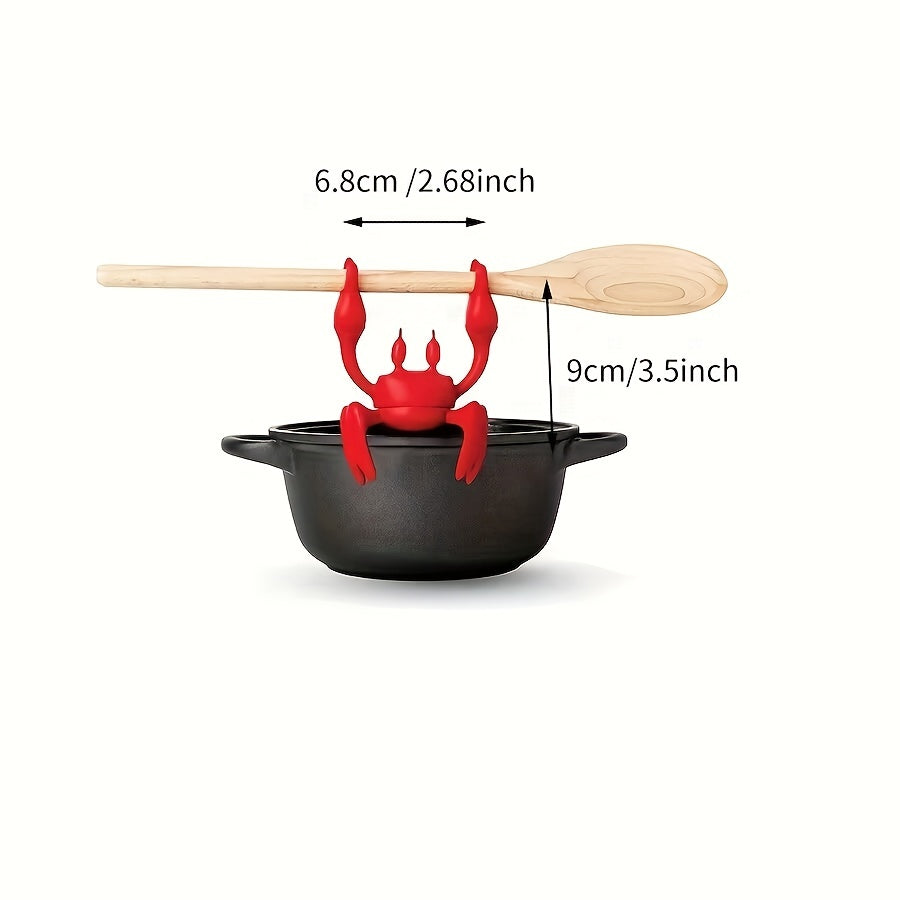 Red Crab Utensil Rest Heat Resistant Spoon Holder