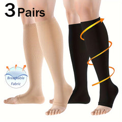 Copper Compression Socks for Women and Men 20-30 mmHg Knee High Wide Calf Socks