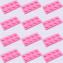 12 Set 2x4 Short Bricks in 15 Colors for DIY Architectural Scenery