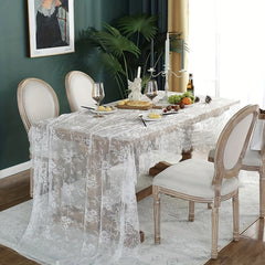 Lace Tablecloth Vintage Embroidered Rustic Fabric Table Cover