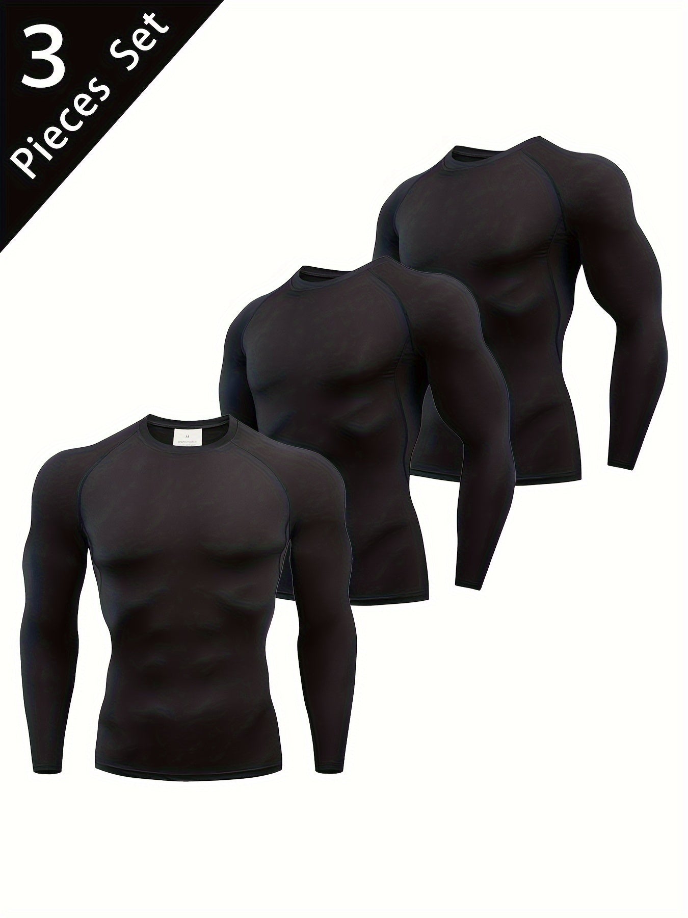Men's Spring Autumn Fitness Tight Fitting Top Quick Drying Sports Layer