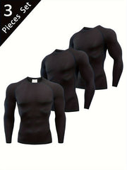 Men's Spring Autumn Fitness Tight Fitting Top Quick Drying Sports Layer