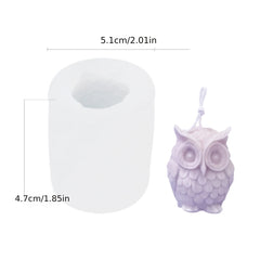 Small Owl Scented Candle Silicone Mold 2.01inch