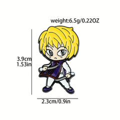 Anime Character Pin Set for Boys - Decorative Metal Badges