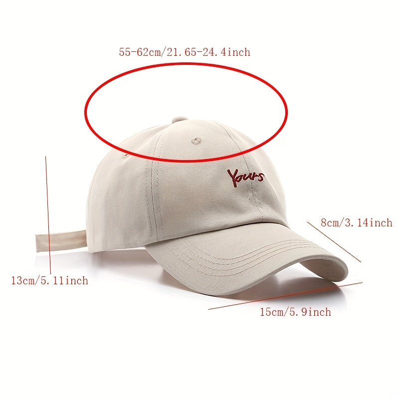 Letter Embroidery Baseball Cap Lightweight Dad Hats Adjustable Sports Sun Hats