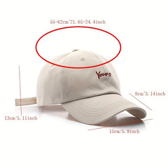 Letter Embroidery Baseball Cap Lightweight Dad Hats Adjustable Sports Sun Hats