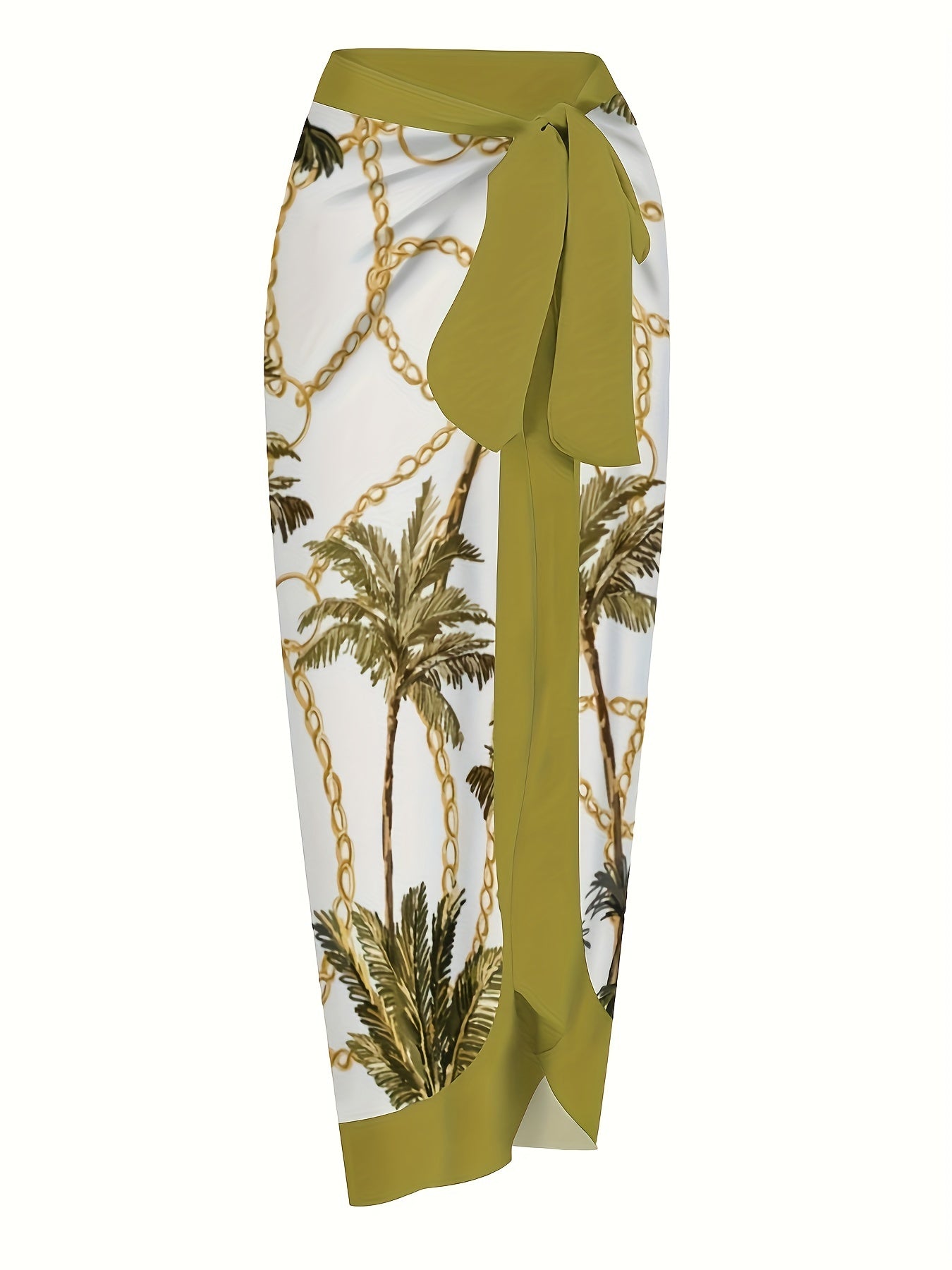 Chain & Coconut Tree Print Tankini Set