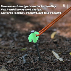 8pcs Luminous Ground Nails 8 2in Tent Ground Nails Fluorescent Steel Nails