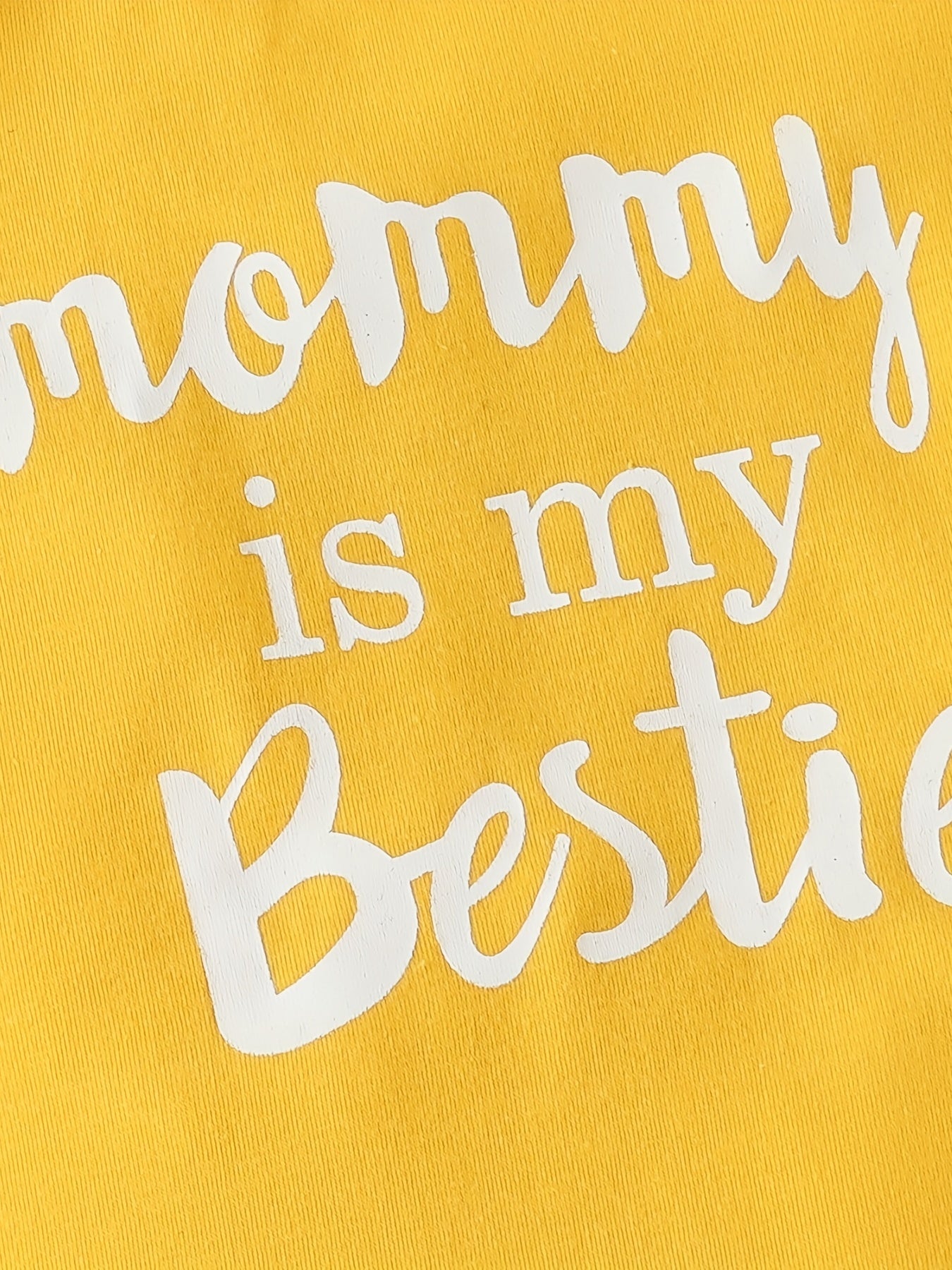 3pcs Baby Girls Mommy Is My Bestie Bee Flowers Onesie & Shorts Set