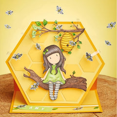 Bee Girl Metal Cutting Dies Stencil DIY Scrapbooking Craft