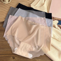 5pcs Seamless Scallop Trim Briefs Women's Lingerie & Underwear