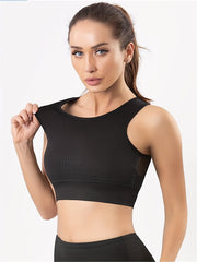 Breathable Mesh Racerback Sports Bra for Women