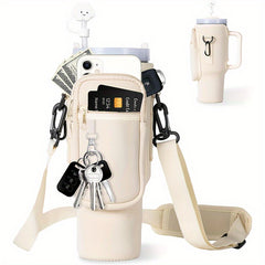 3pcs Cup Accessories Set with Shoulder Strap and Pocket