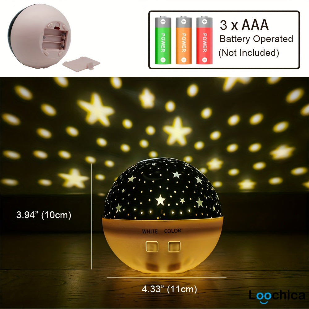 Magical Starry Night Changing Night Light Projector for Kids 1-14