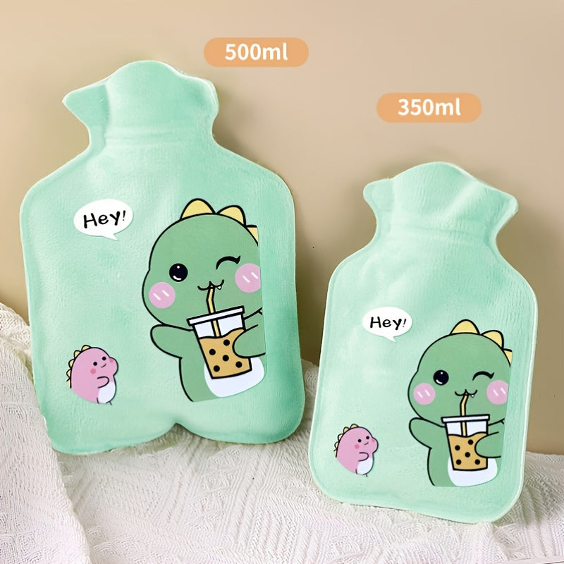 Plush Hand Warmer Hot Water Bottle Portable Small Print Design