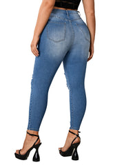 Women's Ripped High Rise Skinny Jeans