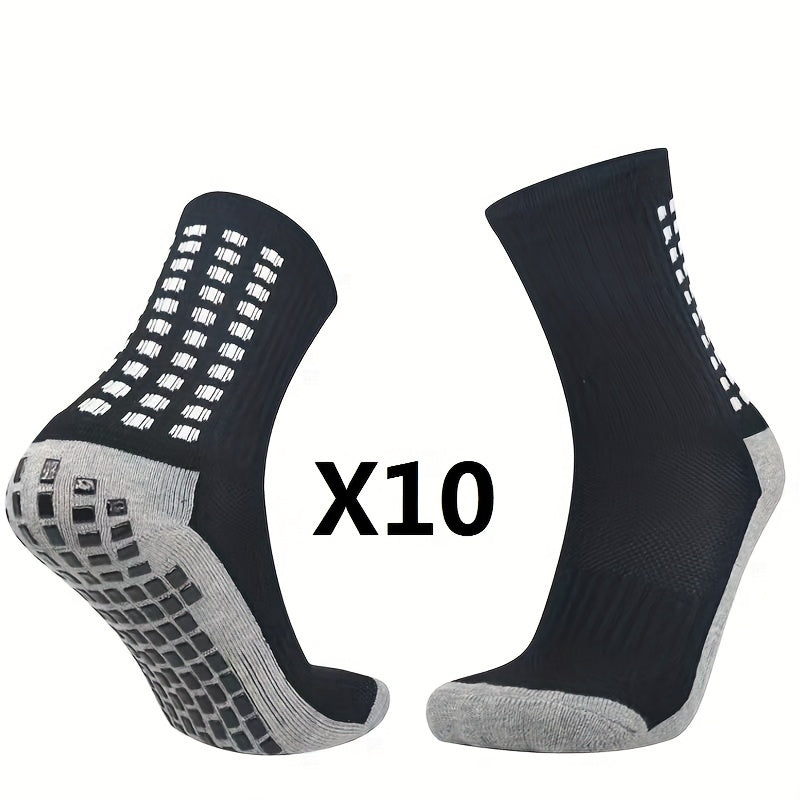 Men's Mid Crew Sport Socks Non Slip Shock Absorption