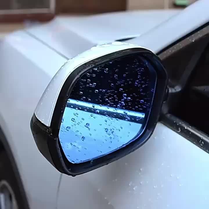 Carbon Fiber Car Rearview Mirror Rain Cover Shield Eyebrow